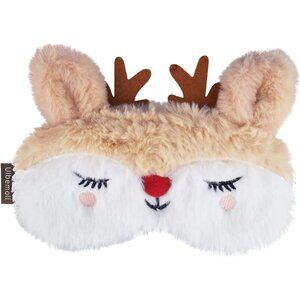 Women Sikn Soft Plush Fluffy Sleep Mask Funny Cartoon Novelty Adult Travel